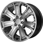 OE Wheels 22 Inch Fits Chevy Silverado Tahoe GMC Sierra Yukon Cadillac Escalade CV92 Black Mach'd 22x9 Rim Hollander 5656