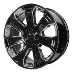 OE Wheels 20 Inch Fits Chevy Silverado Tahoe GMC Sierra Yukon Cadillac Escalade CV93 20x8.5 Rims Hyper silver dark with Chrome SET